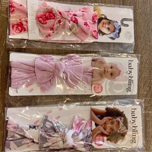Baby Bling Bows Bundle: Pink Florals